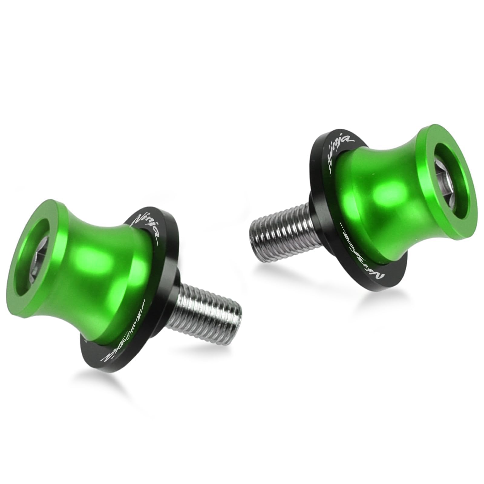 M8 Moto Supporti in Forcellone Rocchetti Swing Arm Spool Swing Arm Bobine Sliders Stand per NINJA 650 2017-2024 NINJA 400 Z400 2018-2024 NINJA 1000SX 2020-2022(Verde)