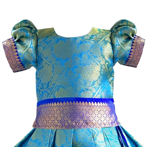 Image of Stanwells Kids Maroon & Yellow Combo Baby Girls Silk Lehenga Choli | Traditional Party Perfect & Festive Dress | Ethnic Outfit for Your Little Princess (6 Months-7 Years)