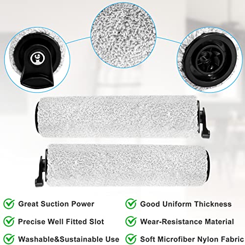 Replacement Parts for Tineco iFLOOR3, iFLOOR 3 Breeze Complete, FLOOR ONE S3, FLOOR ONE S3 Breeze, 2 iFLOOR3 Brush Roller Replacement and 4 Filter (NOT for iFLOOR, iFLOOR2, FLOOR ONE S5) LUXRILIX