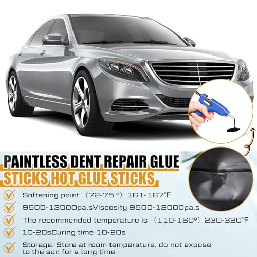 Image of CroBlissful 1 Pc Paintless Dent Repair Glue Sticks PDR Glue Hot Sticks Paintless Dent Repair Tool for Car Restoration Remover Tool Set (Black)