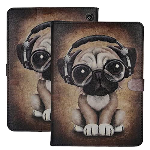 Yhb Case For Kindle Fire Hd 8 Tablet (12Th Generation 2020/2022 Release) & Fire Hd 8 Plus,Pu Leather Slim Folding Protective Case Multi-Angle Viewing Stand Soft Tpu Cover, Music Cute Puppy #TOP10