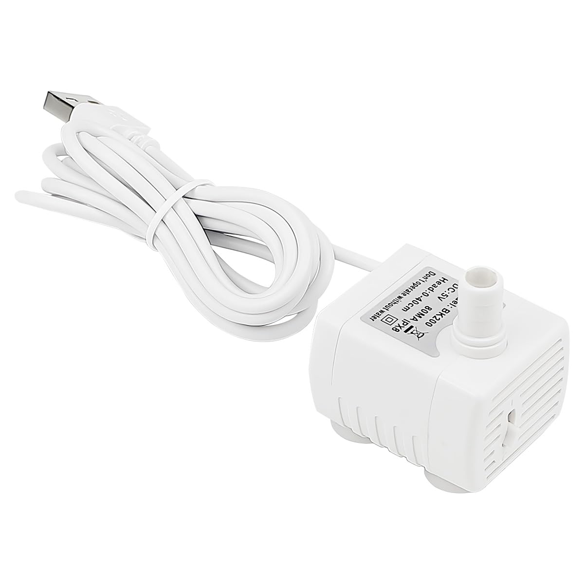 LCJAOF Replacement Pump for Pet Drinking Fountains, Quiet DC Brushless Motor, USB Powered, Mini Cat Water Dispenser, White, ABS Material, Above Ground, 5V, Pet Pump