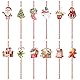 Losuya 24pcs Weihnachtspapier Strohhalme Weihnachtsfeier Trinkhalme Dekorationen Zubehör
