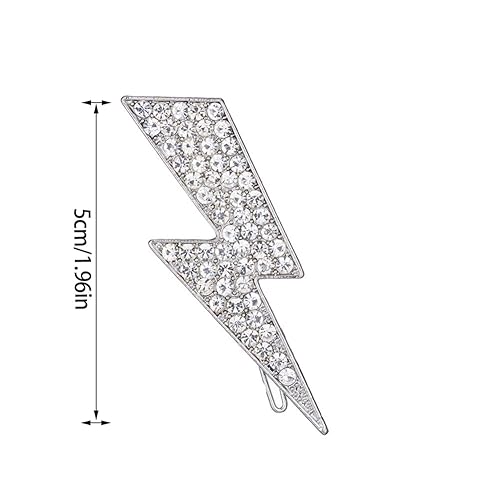 Miniatura 2 de Pinza para el pelo de trueno de cristal vintage, clip de alfiler, pasador de pelo con diamantes de imitación, para peluquería, peluquería,