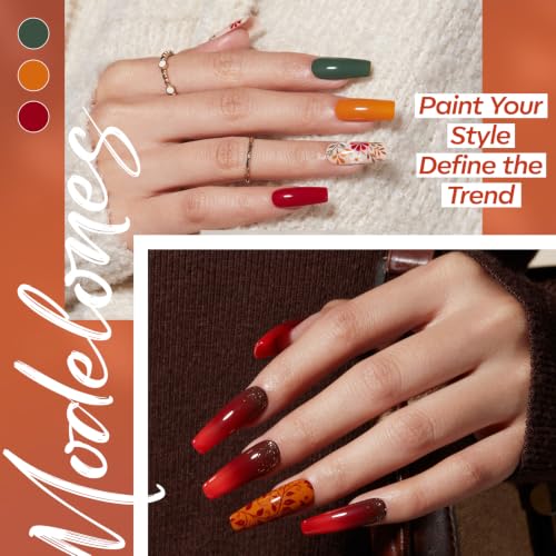 Image of modelones Gel Nail Polish Set Color Changing 28 Colors Primer Top Base Coat