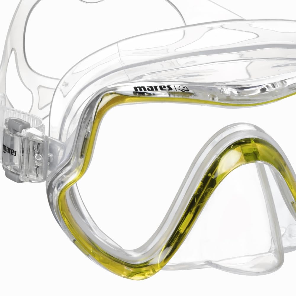 Mares Combo Pure Vision – Set Masque et Tuba Adulte, Masque Ergonomique Silicone, Tuba Semi-Sec Breezer avec Embout, Snorkeling et Exploration sous-Marine