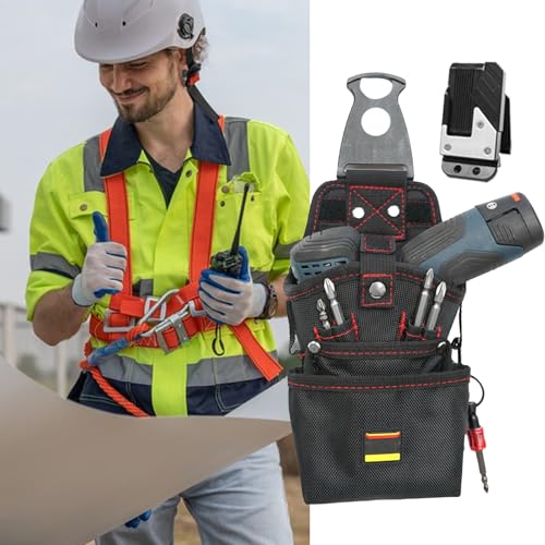 Sac banane magnétique de rangement pour outils avec support perceuse - 4