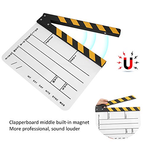 Panneau de clap de film acrylique pour synchroniser son et image - 4