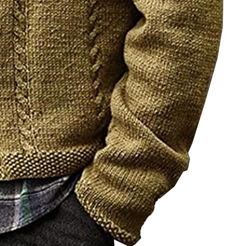 JEKE-DG Men's Lapel Slim Fit Cardigan Sweater Casual Button Down Fashion Sweater Solid Cable Knit Winter Sweaters4