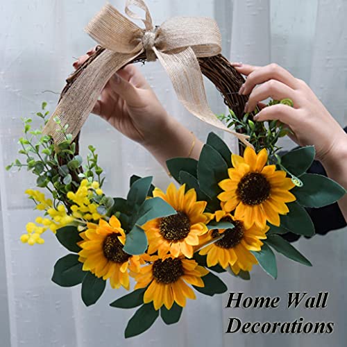 Couronne de tournesol d'automne pour décoration de table