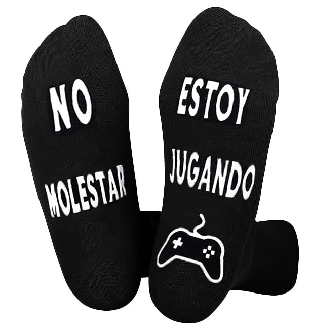 ASYBHYY Hombre Calcetines Divertidos con Mensaje en Español NO