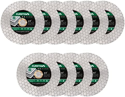 KURSTOL Tile Diamond Saw Blade - 115mm Dual-Purpose Diamond Cutting Disc,Angel Grinder Blade Arbor 22-16mm for Cutting and Grinding Ceramic Tiles,Porcelain,Granite,Marble