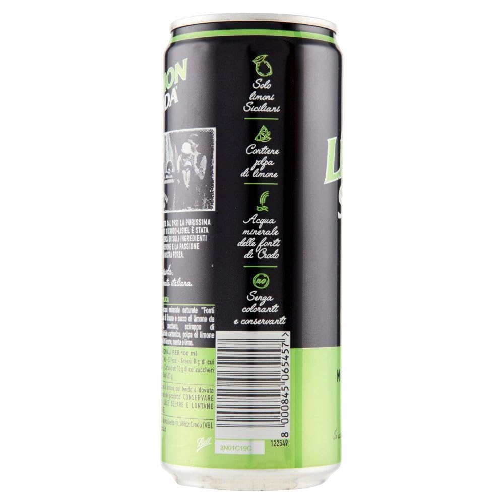 Lemonsoda, Oransoda, Mojito soda, au soda au citron oransoda, à 100% boisson italienne, Paquet de test, boisson gazeuse rafraîchissante, 72x 33cl + italien Gourmet Polpa 400g