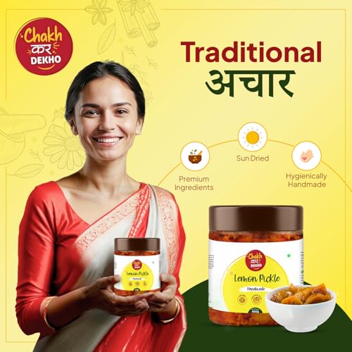 Image of Chakh Kar Dekho Lemon Pickle - 400 gm | Traditional Homemade Nimbu Ka Achar | Tangy & Zesty Indian Pickle | Made with Natural Ingredients & Authentic Flavours