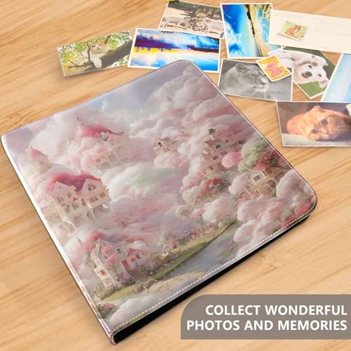 Álbum de fotos autoadhesivo DIY con encuadernación de 3 anillos, 40 páginas, tamaño 11.8 x 11.2 pulgadas miniatura 5