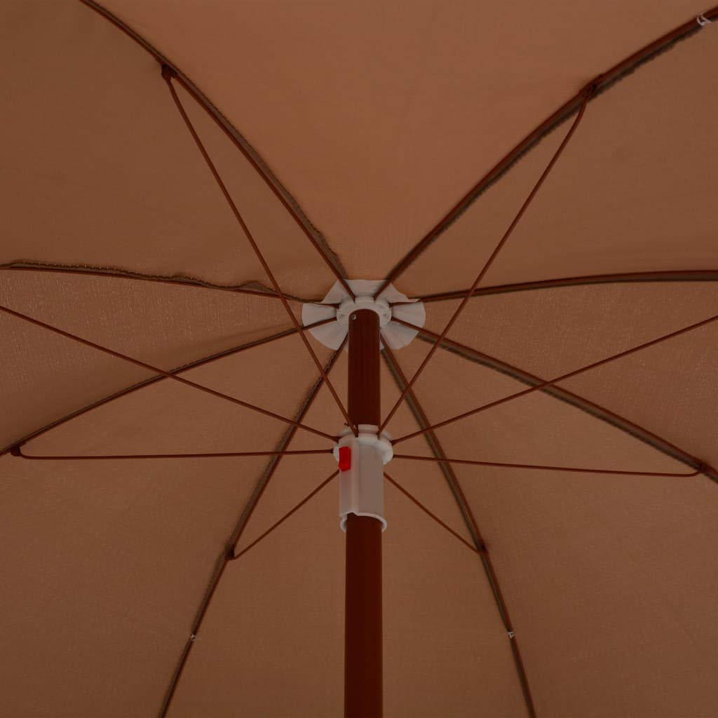 Ombrellone da giardino, balcone, con asta in legno, 400 x 300 cm, nero, adatto per balcone, spiaggia, terrazza, talpa, 155 x 190 cm (Durchmesser x H)