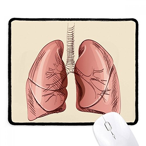Mousepad de pulmón humano antideslizante con bordes negros reforzados