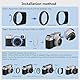 Haoge LH-X200B Gegenlichtblende aus Metall mit 49 mm Adapterring und Metallkappe für Fujifilm X100VI Fuji X100V X100F X100T X100S X70 Kamerazubehör schwarz