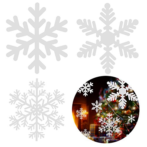 Naler 96 sneeuwvlokken raamdecoratie, afneembare raamdecoratie, statisch hechtende pvc-stickers, winterdecoratie - Image 4