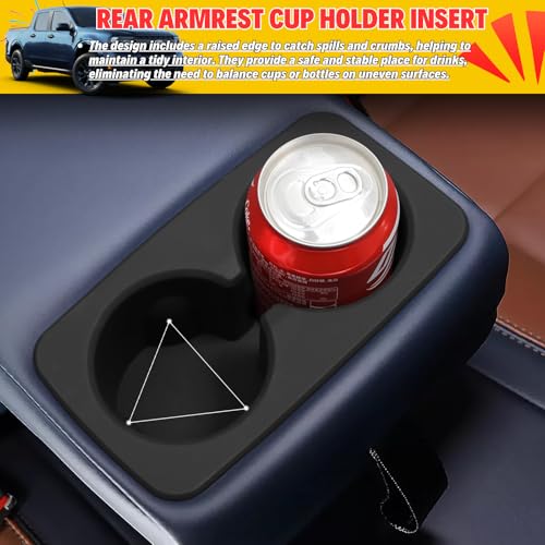Insertos de silicona para porta vasos Ford Maverick 2022-2025 miniatura 4
