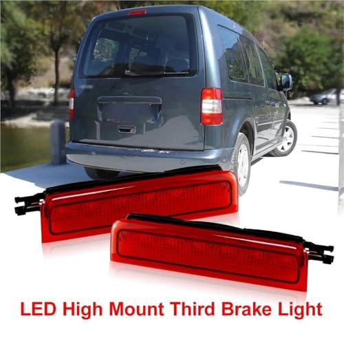 3ème Feu Stop pour Caddy 2003-2015 - Solution Panne Éclairage Freinage Central Arrière LED Rouge
