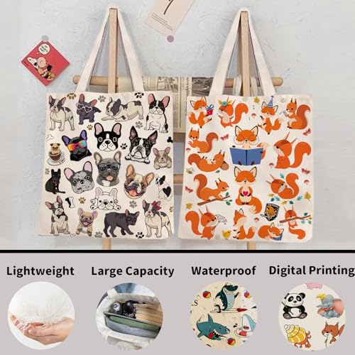 Image of DOOX Canvas Tote Bag for Women, Canvas Reusable | Gift /Shopping /Beach /Grocery Canvas Bag - Birthday & Christmas Gift for Women