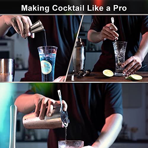 Shaker à cocktail ensemble barman 20 pièces et coffret de mixologie