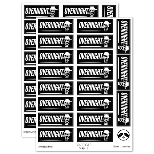 Overnight Mail Service Expedited Running Person Sticker Pack - Matte Finish - Large 2.00' Size -...