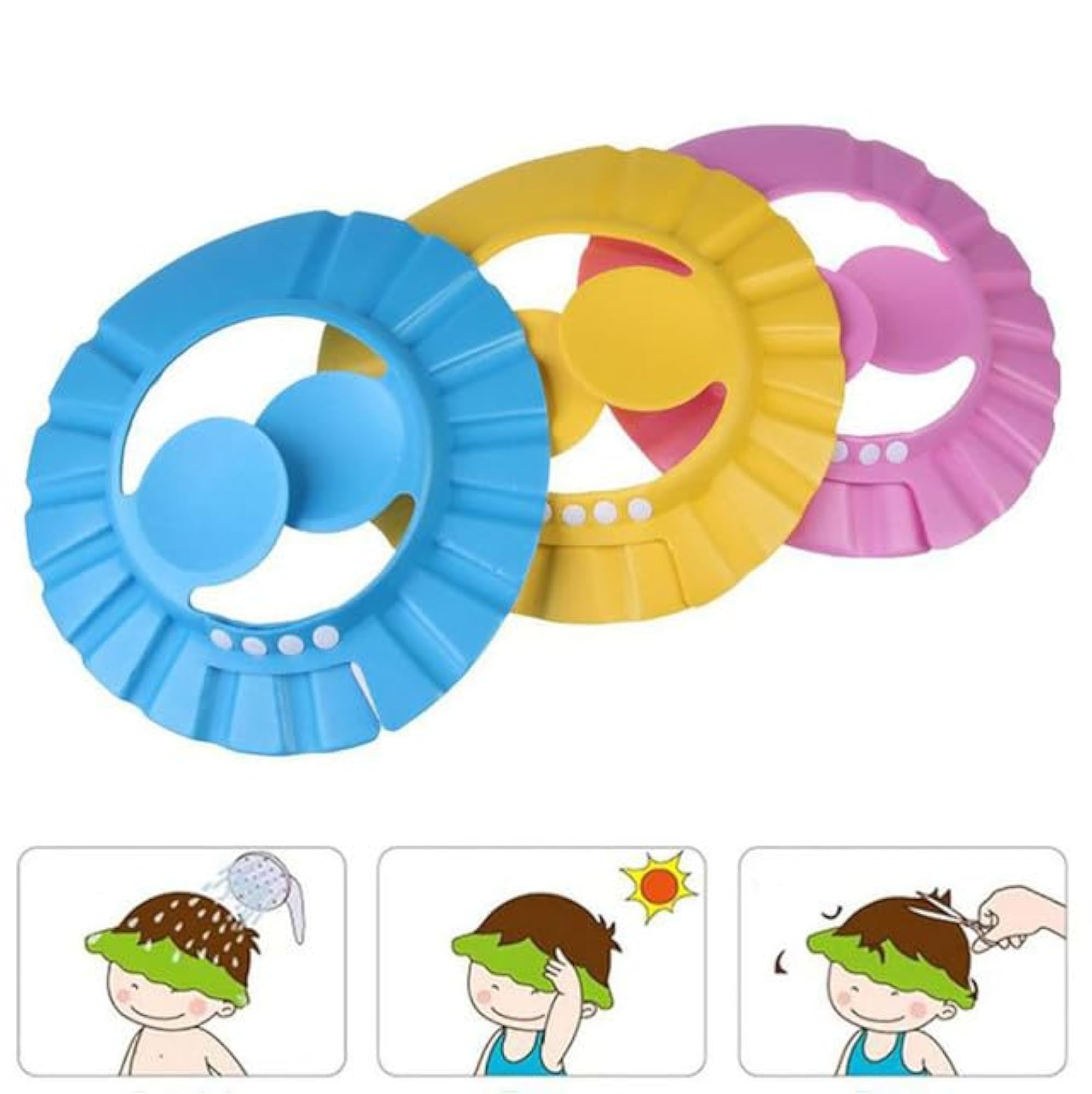 Waterproof Baby Bath Head Cap Visor Ear Protection
