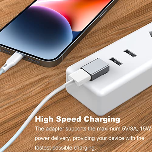 Image of AreMe 90 Degree USB 3.0 Adapter 2 Pack, Up and Down Angle, Grey | USB A Male to Female Converter Extender for PC, Laptop, USB A Charger, Power Bank and More
