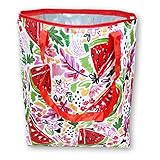 PromotionGift Bolsa de compras o de playa reutilizable y plegable para mantener el frío, ligera y duradera, con forro interior de aluminio para una perfecta función de enfriamiento, 25 L (sandías)