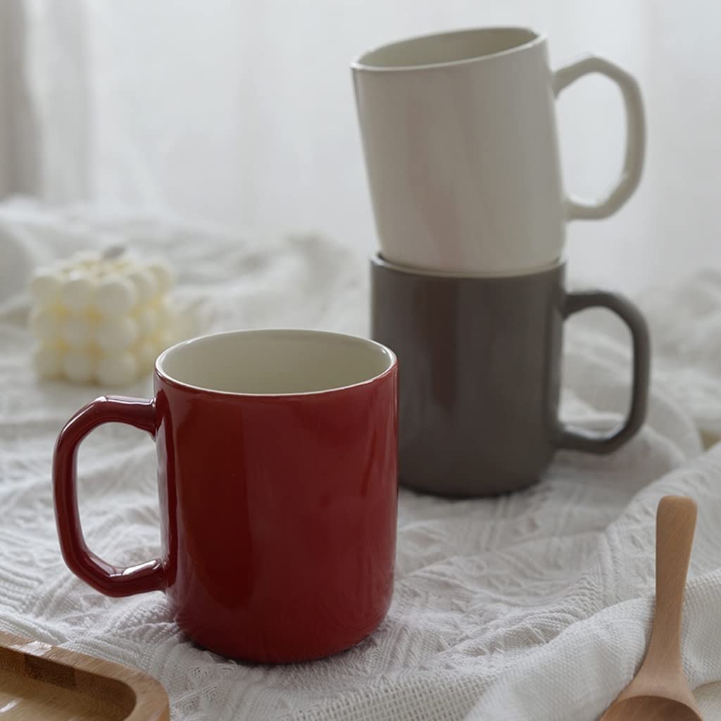 Taza de cerámica de Color sólido, Taza de Agua para el hogar, Taza de café para Estudiantes, Taza de Leche para Desayuno en la Oficina