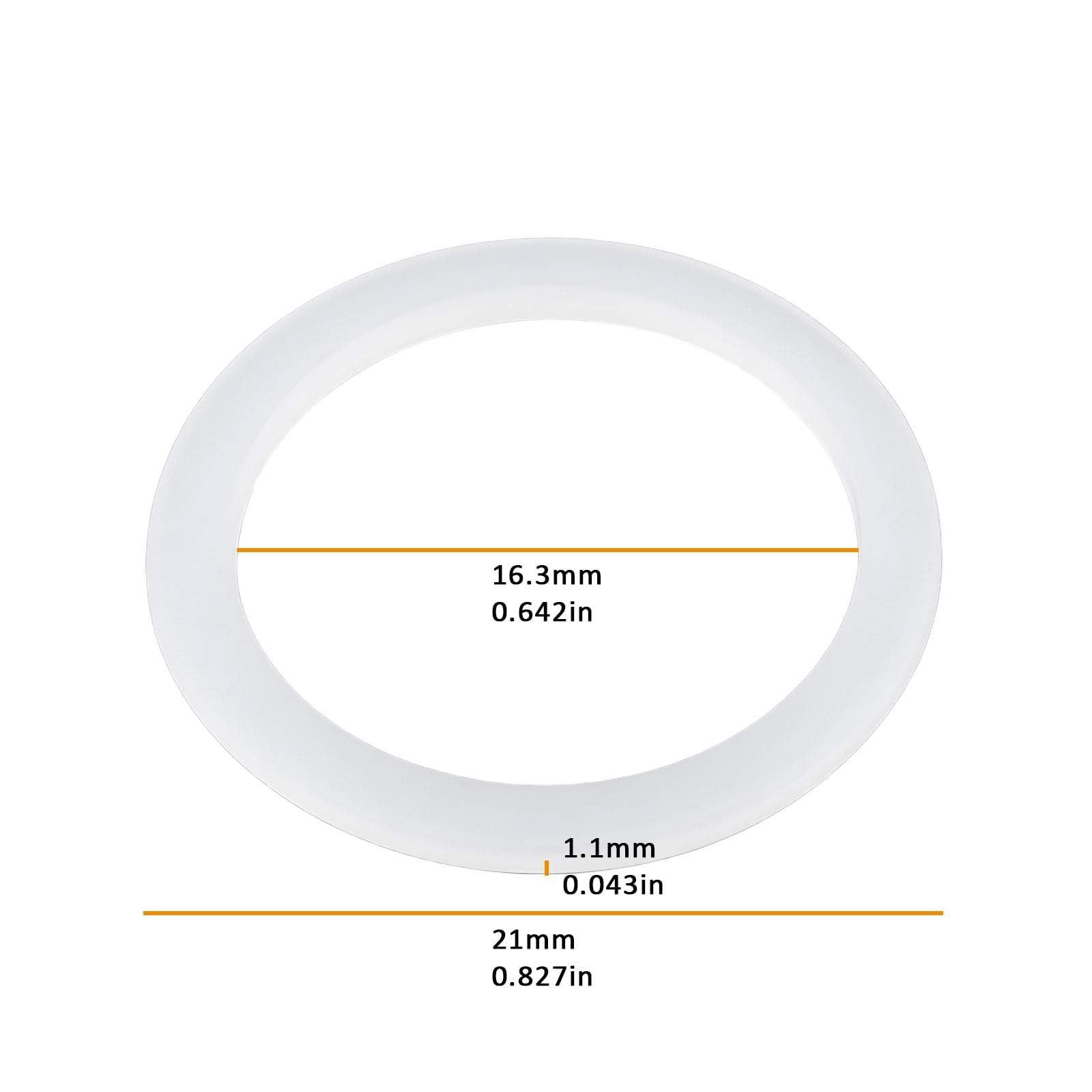 Create idea 20Pcs 21mm Nylon Washers for Door Handle Repair 21x16.3x1.1mm White, 21x16.3x1.1 mm - Image 4