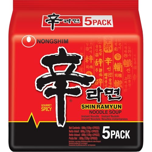 Shin Ramyun Korean Style Spicy Noodle Soup Instant Noodles 21.16 oz / 600gm