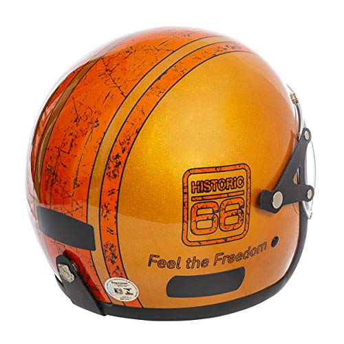 Capacete Kraft Old School historic 66 - Dourado / 60