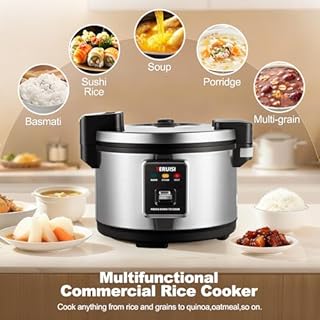 TERUISI 10L Commercial Rice Cooker 50CUPS Fast Cooking Electric Cooker with Auto Keep Warm, Non-stick Inner Pot for 10-20 People Use