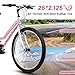 Ecarpat Womens' 26 Inch Mountain Bike, 21 Speed Gifts Bicycles for Womens, Female Bicycles V-Brake Outdoor Cycling Snow Commuting City Bike to School Work