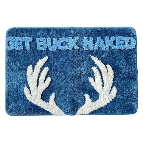 StockHouse Get Buck Naked Bath Mat Cover