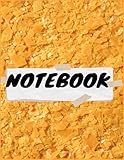  Notebook: cahier de notes, belle couverture en motif carnauba wax plates texture jaune.