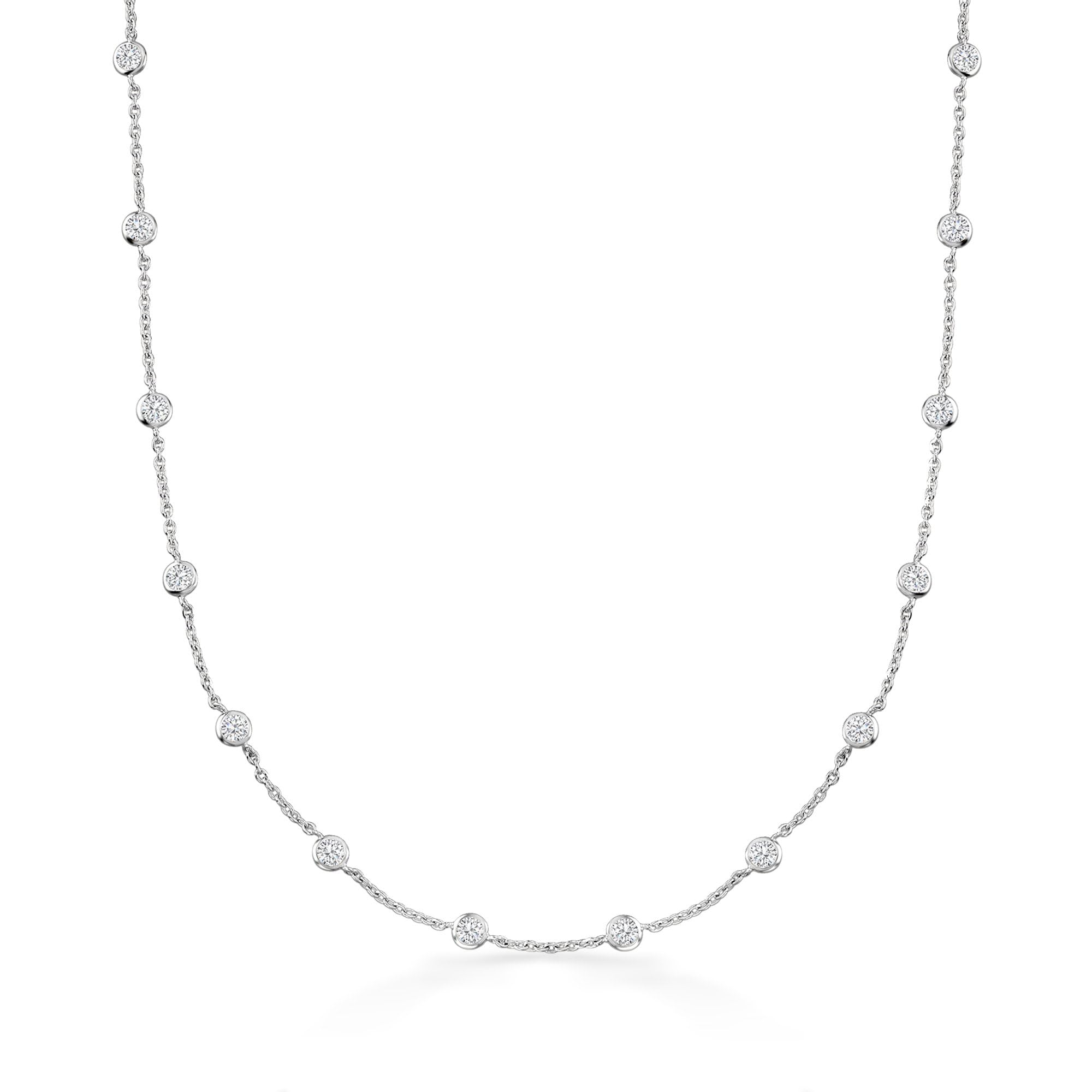 4.50 ct. t.w. CZ Station Necklace