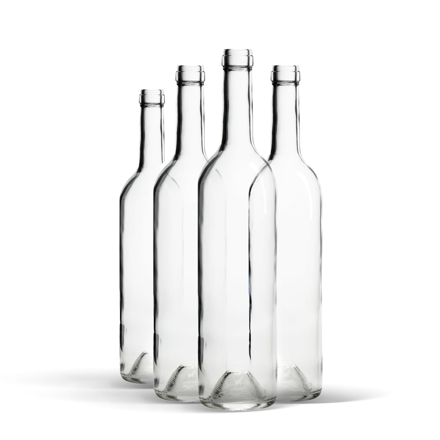 Bouteille 750ml Bordeaux 32 pièces - Bouteilles de vin vide pour brasserie à la maison - Boîte de rangement pour boissons - Décoration de service - En verre transparent