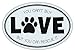Oval Car Magnet - Can't Buy Love, But Can Rescue It - Rescue Dogs Magnetic Bumper Sticker