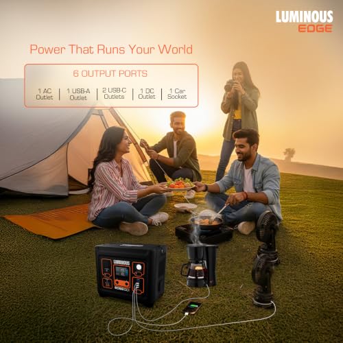 Image of Luminous Edge GO P700 Portable Power Station | 500W Output | 288 Wh | Fast Charging | Powers Multiple Devices | For Campers, Outdoor Shoot, Travel, Outdoor Parties, & Home Back-up | 5 Year Warranty