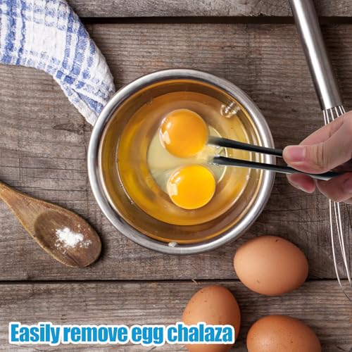 2pcs Egg Chalaza Removal Tool, Stainless Steel Eggshell Fragment Remover Egg Tool Kitchen Tongs Chalaza Remover for Chefs Bakers - Image 6