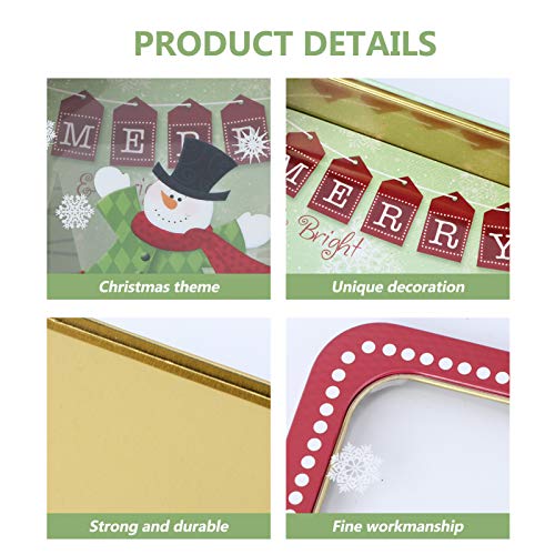 KESYOO 2 Peças de Latas de Biscoitos de Natal Potes de Doces Guloseimas de Chocolate Favor de Festa