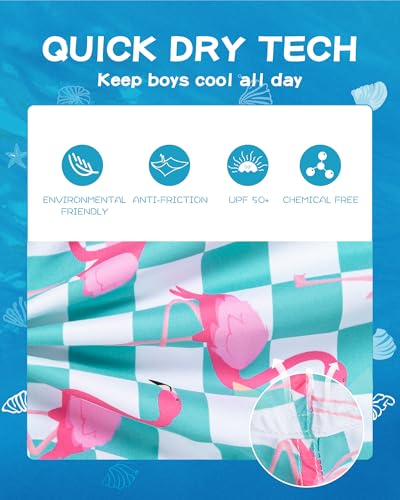 Image of SURF CUZ Boys Swim Trunks Toddler Swim Shorts UPF 50+ Bathing Suit for Boy Swimsuit Quick Dry Mesh Beach Boardshorts Swimwear