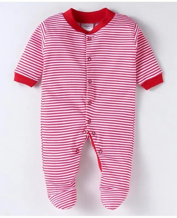 Image of New Born Baby 100% Cotton Rompers for Sleepsuits Jumpsuit Night Suits for Baby Boys & Girls |Onesies| Infant Clothes Pack of 3
