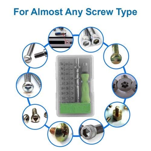 KRIVAT Screwdriver 32 in 1, Multi-Purpose Precision Mini Screwdriver Bits Set With Magnetic Flexible Extension Rod Tools for Mobile Laptop Glasses 4