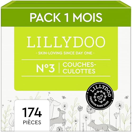Couches-culottes LILLYDOO Taille 3 pour éviter les irritations et fuites des peaux sensibles