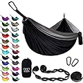 Gold Armour Camping Hammock - XL Double Hammock Portable Hammock Camping Accessories Gear for Outdoor Indoor with Tree Straps, USA Based Brand